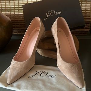 J. Crew Emory Pump in Suede Ashen Brown NWOT Size 9